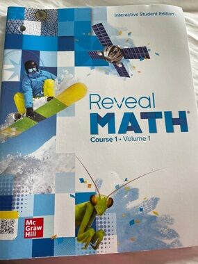 Reveal Math Course 1 Volume 1 Student Edition - Bright Blue & White Cover